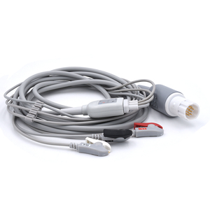 Câble ECG compatible avec la série Dragerr 8000, 3 fils, PM8014, câble ECG à clip AHA pour usage hospitalier - Product Image 2