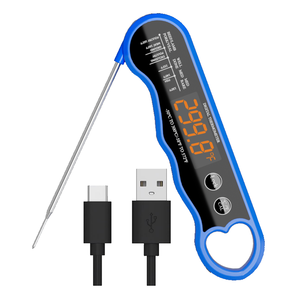 Termômetro Digital Recarregável para Churrasco com Leitura Instantânea, Grande Display LCD, Construção em Metal, IPX6 à Prova d'Água, Aço Inoxidável para Carnes - Product Image 1