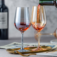 Gobelet de table de restaurant, acier inoxydable, vin rouge, verre à vin coloré, vente en gros