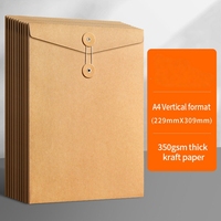 Pochette de rangement A4 en papier kraft pour documents, épaisse et durable, pour bureau, vierge, sans impression, personnalisable avec logo et taille