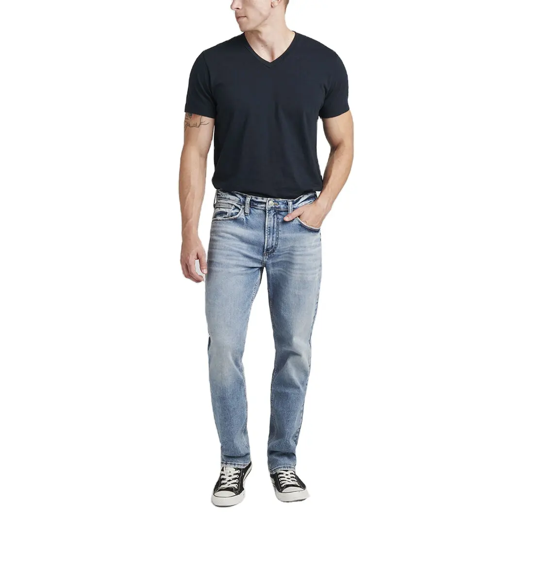 2022 New Men's Stretchy Classic Fit Straight Leg Formal Cotton Denim Trousers Male Plus Size Denim Jeans Jeep Pants For Man