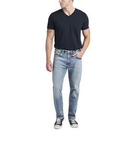 Calça jeans masculina clássica, perna reta, formal, plus size, para homens, 2022