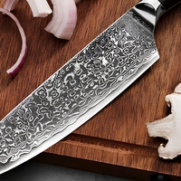 Ensemble de couteaux de cuisine japonais tranchants avec manche en bois de santal noir, comprenant couteaux à pain, couteaux à éplucher, couteaux à désosser, hachettes de boucher et de chef, et couteaux de Damas
