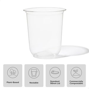 Tapa de PET Transparente de 90mm para Vasos de Bebidas, Personalizable con Logotipo, para Cafeterías y Tiendas de Bebidas - Product Image 2