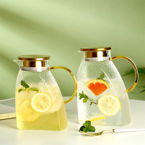 <span class=keywords><strong>Carafe</strong></span> <span class=keywords><strong>en</strong></span> <span class=keywords><strong>verre</strong></span> borosilicate pour réfrigérateur avec couvercle <span class=keywords><strong>en</strong></span> acier inoxydable, pichet à eau <span class=keywords><strong>en</strong></span> <span class=keywords><strong>verre</strong></span> avec poignée, unité d'organisation de cuisine - Product Image 2