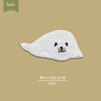 Prêts à être expédiés : Patchs brodés autocollants mignons sur le thème des animaux marins (baleine, pingouin, phoque) pour vêtements d'enfants et sacs à dos