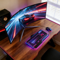 Moniteurs de jeu personnalisés Rebekah Factory OEM ODM, moniteur de jeu incurvé sans cadre 27/34 pouces, taux de rafraîchissement élevé, moniteur d'ordinateur PC