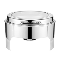 Ensemble de chauffe-plats en or pour la restauration chauffe-plats en or pour buffet chauffe-plats chauffe-plats couvercle rond pour buffet dinde