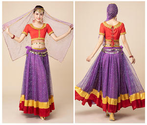 Venta al por Mayor <span class=keywords><strong>de</strong></span> Conjuntos <span class=keywords><strong>de</strong></span> Vestidos Brillantes <span class=keywords><strong>de</strong></span> Lentejuelas <span class=keywords><strong>de</strong></span> Alta Calidad para Mujer, Disfraces <span class=keywords><strong>de</strong></span> Danza del Vientre <span class=keywords><strong>de</strong></span> Princesa India <span class=keywords><strong>de</strong></span> Bollywood - Product Image 2