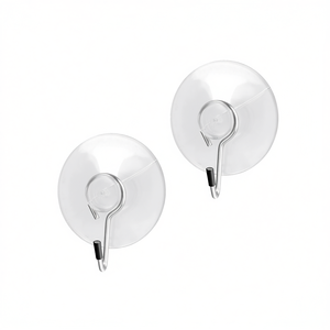 <b>Suction</b> <b>Hook</b> Transparent 2 Pieces Metaltex Strong Adhesive Wall Mount <b>Hooks</b> For <b>Bathroom</b> Kitchen Storage - Product Image 2