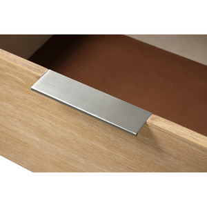 Mesa de Noche de Madera de Mango con Acabado Natural, con Cajón y Estante, Estilo Transicional - Product Image 4