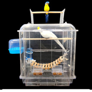 Papağan kuş kafesi için geniş alan görüntüleme ve şeffaf kafesi büyük Metal Pet kafesleri akrilik - Product Image 3
