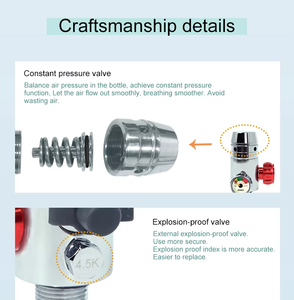 <span class=keywords><strong>SMACO</strong></span> <span class=keywords><strong>S400</strong></span> 1L Equipo DE BUCEO portátil subacuático de respiración personalizado Juegos Tanque de aire Cilindro de gas de oxígeno con compresor de aire - Product Image 4