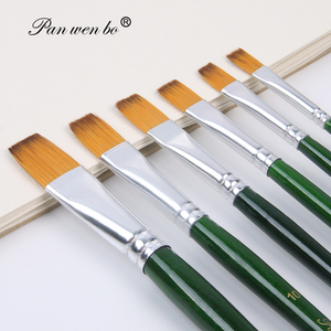 Panwenbo 6 pièces Pinceaux de peinture professionnels en nylon pour peinture acrylique, <span class=keywords><strong>aquarelle</strong></span> et huile, ensemble de pinceaux pour artistes - Product Image 2