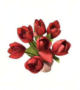 Bouquet di Fiori Artificiali in Seta Rosa Realistici Fatti a Mano Classici per Decorazioni Domestiche e Matrimoni - Product Image 1