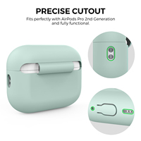 Coque en silicone pour écouteurs de protection complète en une partie de couleur unie pour AirPods Pro 2