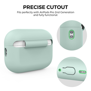 Coque en silicone pour écouteurs de protection complète en une partie de couleur unie pour AirPods Pro <span class=keywords><strong>2</strong></span> - Product Image 4
