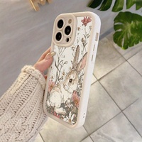 Coque de téléphone portable en paille fleurie pour iPhone 16 15 17 18 Pro Max, Coque arrière antichoc en TPU couleur bonbon tendance