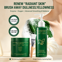 Masque Corporel Blanchissant à l'Enzyme et aux Bulles d'Oxygène, Traitement Exfoliant Corporel Triple Enzyme Professionnel pour Peaux Noires