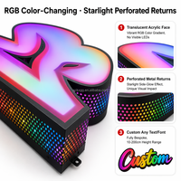 Letras de Canal LED RGB 3D Personalizadas al por Mayor, Letreros Acrílicos Luminosos que Cambian de Color para Publicidad, Eventos y Decoración de Centros Comerciales