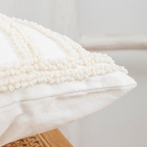 Fodera per cuscino di perle Boho di nuovo Design 45x45cm passante <span class=keywords><strong>bianco</strong></span> con rifiniture in <span class=keywords><strong>pizzo</strong></span> fodera per cuscino rimovibile - Product Image 4
