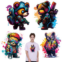Transferencias Termoadhesivas Personalizadas de Oso de Dibujos Animados para Impresión por Transferencia, Plastisol para Decoración de Ropa y Prendas