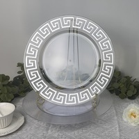 Placas De Cargador Para Boda Nordic 13 Inch Party Wedding Round Plastic White Charger Plates for Wedding Dinner Reception