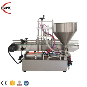 HZPK Desktop Double Head Edible Oil Paste Liquid Filling Machinery Industry Equipment