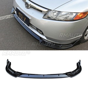 Diffuseur de pare-chocs avant de voiture, spoiler noir brillant, pièce de modification pour Honda Civic 8ème génération 2006-2011, protection de pare-chocs, kit carrosserie - Product Image 3