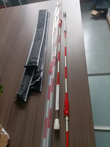 Clamp-On Fiberglass Volleyball Net Fiberglass Antenna Official Competition Marker Pole 10mm Red/White <b>Paint</b> 71" Long - Product Image 2