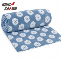 Kingcason, fabricant compétitif, tissu en polaire sherpa jacquard floral 100% polyester, simple face, pour couverture et textile de maison