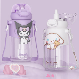 Kuromi Melody Kawaii Anime CUP ถ้วยพลาสติกความงามสูงสไตล์อเมริกัน <span class=keywords><strong>Hello</strong></span> Tour ความจุขนาดใหญ่เด็กผู้หญิงน่ารักเด็ก600มล. - Product Image 1