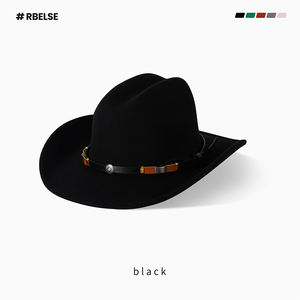 หมวกผ้าสักหลาดโพลีเอสเตอร์สำหรับผู้ชาย, หมวกผ้าสักหลาดโพลีเอสเตอร์สำหรับใส่กลางแจ้งฤดูหนาวและอุ่นได้แถบกันหนาวแบบคาวบอยกันน้ำระบายอากาศได้ดี - Product Image 5