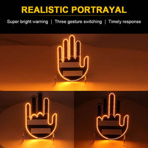 Lumière de freinage LED décorative arrière pour vitre de voiture, à commande gestuelle, couleur ambre, avec télécommande, 12V 10W, accessoires automobiles - Product Image 4