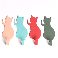 Offre Spéciale mignon chat queue forme décorative métal mur porte vêtements manteau crochet support fer chat clé cintre