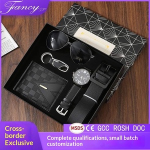 Set Regalo di Lusso in Pelle con Logo Personalizzato per Uomo: Portafoglio, Cintura, Orologio e Occhiali da Sole per San Valentino, Natale, <span class=keywords><strong>Festa</strong></span> del <span class=keywords><strong>Papà</strong></span> - Product Image 3