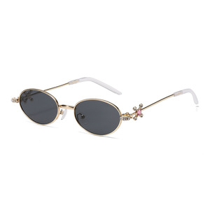 Gm Glasses Diamond Frame Metal Oval Women's <b>Eyewear</b> UV400 Blue Light Blocking Fittable For Myopia - Product Image 5