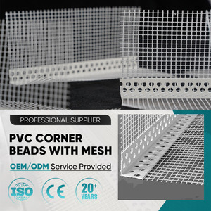 Profilés d'<span class=keywords><strong>angle</strong></span> en PVC avec maille pour le plâtrage des façades EIFS/ETICS, finition des cloisons sèches, enduit de ciment et de gypse - Product Image 1