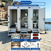 Offre Spéciale : Cabine Sanitaire Portable de Luxe à 3 Postes avec Climatisation, Douche et Lavabo pour Événements Extérieurs, Mariages et Chantiers