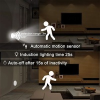 PIR capteur de mouvement LED veilleuse USB Rechargeable veilleuse pour armoires de cuisine armoire lampe escalier sans fil placard lumière