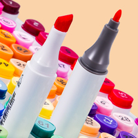 Set de stylos marqueurs d'art à double pointe avec pointes fines et larges, encre à base d'alcool pour la peinture professionnelle et étudiante