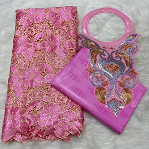 2.5 Yards <span class=keywords><strong>Bazin</strong></span> français dentelle coton tissu pour chemises de mariage dames robes plaine <span class=keywords><strong>Bazin</strong></span> chaussures facile garçons filles costumes sacs - Product Image 2