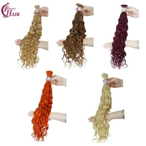 FH Cheveux humains vierges en vrac ondulés non traités #30 Faisceau de cheveux humains Cabelo sans trame pour le tressage de tresses Boho - Product Image 6