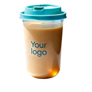 Gobelet à bulles en PP en forme de U de calibre 90 avec couvercle 12oz/16oz/24oz, gobelet en plastique jetable épais et rigide pour thé à bulles chaud ou froid, thé au lait - Product Image 2