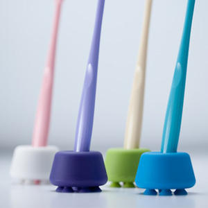 Support de brosse à dents en silicone, étagère de salle de bain sans perçage, support pour <span class=keywords><strong>crayon</strong></span> à sourcils et pinceau à <span class=keywords><strong>craie</strong></span>, <span class=keywords><strong>porte</strong></span>-rasoir, support de rangement pour brosses, lot de 2 - Product Image 3