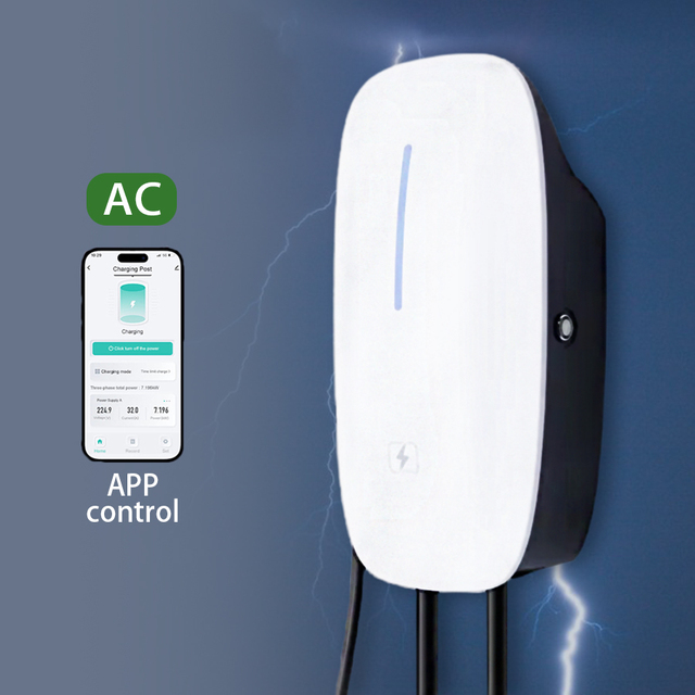 Wallbox AC Electric Car Charging Station Portable 7kw 11kw 22kw Type1 Type2 OCPP CE Charger New Condition 32A Rated Home Use