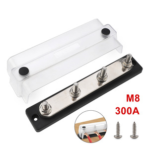 บล็อกขั้วต่อทองแดงแบบบัสบาร์ 4 ขั้ว 300A 2-4 AWG การเชื่อมต่อแบบสกรูสำหรับการเดินสายไฟในยานพาหนะและเรือ - Product Image 4