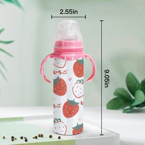 Botella de Agua/Leche para Bebés y Niños, de Acero Inoxidable de Doble Pared, Recta, de 8 Onzas, para Sublimación, DIY - Product Image 5