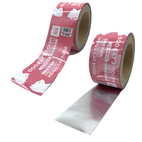 Rouleau de film d'emballage automatique en mylar de cornue de sachet de feuille d'aluminium de nylon de qualité alimentaire imprimé numérique pour boulette de viande de charcuterie