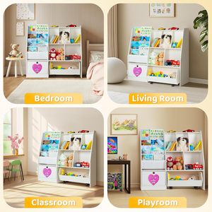 5-<span class=keywords><strong>cubby</strong></span> trẻ em Tủ lưu trữ đồ chơi tổ chức với tủ sách bằng gỗ trẻ em lưu trữ tổ chức tủ - Product Image 6